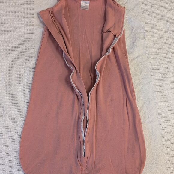 Ely's&Co 6-12 Month Pink and White Cotton Zippered Sleep Sacks, set of 2 - Picture 5 of 16